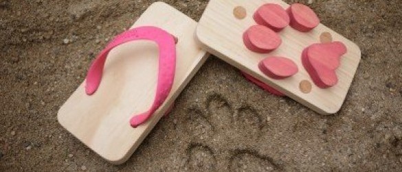 Chanclas con huellas de animales